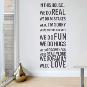 free shipping house rules In This House WE DO FUN LOVE FAMILY Wall ...