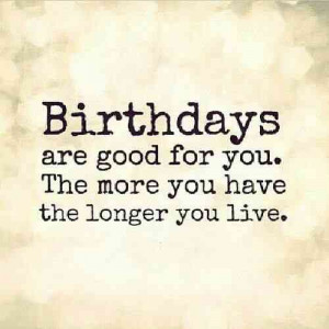 It’s my birthday. Yippee! A day for celebrating all the many ...