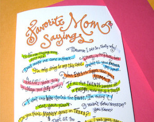Favorite Mom Sayings Mother's D ay Card - Funny Mom Card ...