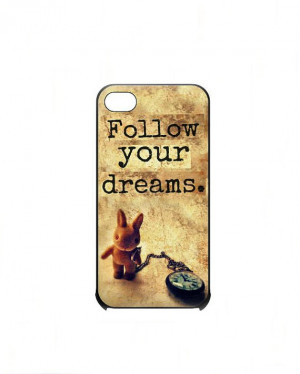 iPhone Case, Alice in Wonderland, Inspirational Quote, Bunny, Pocket ...