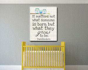 Harry Potter Dumbledore quote poster print It matters not what someone ...