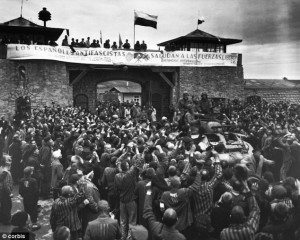 Salvation: Liberated prisoners in the Mauthausen concentration camp ...