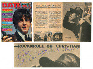 John Lennon autographed magazine with his “Jesus Christ” quote ...