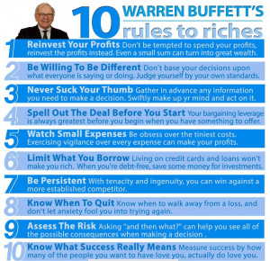 10 Warren Buffett's rules to riches & Excellent Tips by Warren Buffet
