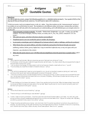 docstoc.comAntigone Quotable Quotes Assignment Antigone