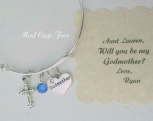 Will You Be My Godmother, Godmother Gift, Adustable Bangle Bracelet ...