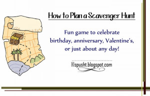 Scavenger Hunt Idea | How to Plan a Treasure Hunt for Birthday ...