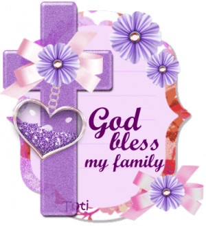 Glitter Text » Personal » God bless my family