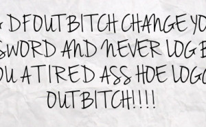 Bitch Facebook Status On Paper Background