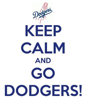Go Dodgers! They're gonna beat the braves tonight!