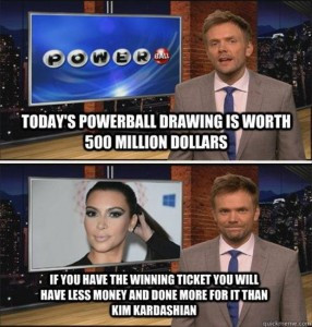 powerball winner, funny kim kardashian