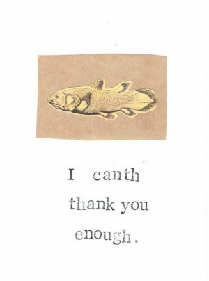 Funny Coelacanth Marine Biology Thank You Card, $3.00 Say thanks with ...