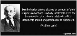 Discrimination among citizens on account of their religious ...
