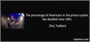 The percentage of Americans in the prison system, has doubled since ...