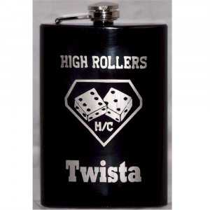 flask customized quote by laser engraving