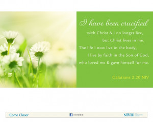 Galatians 2:20 NIV Bible Verse About Faith #NIVBible Bible Verse