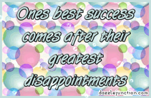 Inspirational After Disappointment quote