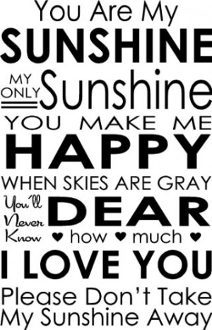 YOU ARE MY SUN SHINE QUOTE WALL DECAL SUBWAY ART VINYL DECAL