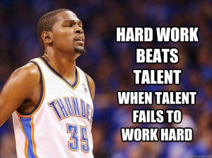 Kevin Durant Hard Work Beats Talent