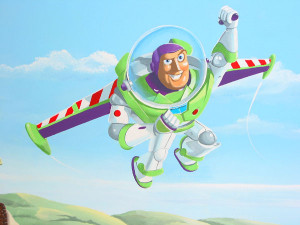 buzz lightyear mural toy story mural buzz lightyear to the rescue ...