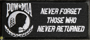 Never Forget Those Who Never Returned POW MIA Patch