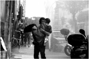black and white, couple, dehlondero, kiss, love, passion, photo ...