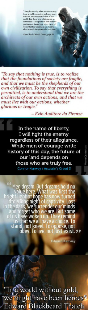 quotes from Assassin's Creed
