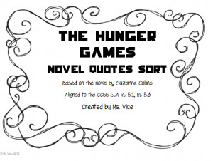 Hunger Games quote sort & Mockingjay quote sort