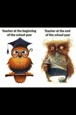 Teachers: beginning vs end of the year.