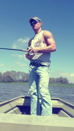 ... Guy. Husband. Material. Fishing. Sexy. Outdoors. Lake. Boat. Summer