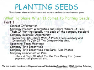 Planting Seeds: What To Share Part 1