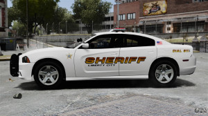 Dodge Charger 2013 Police Code 3 RX2700 v1.1 ELS para GTA 4 left