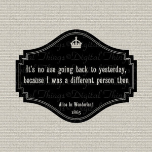 Alice In Wonderland Quote Lewis Carroll Typography Digital Download ...