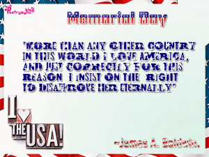 Memorial Day I Love America Quote Picture