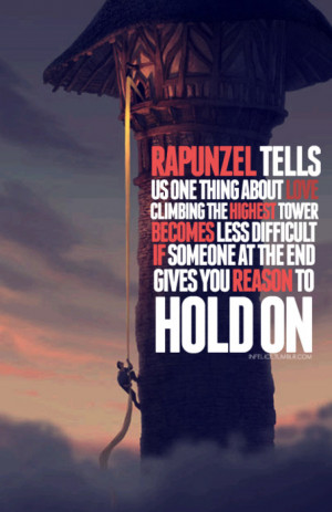 rapunzel tells us about love photo quote