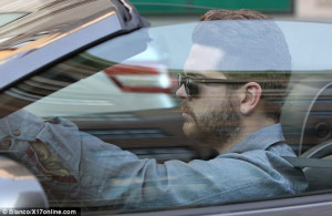 Father to be Jack was spotted cruising the streets of LA in a shiny ...
