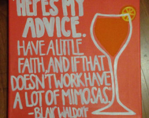 Blair Waldorf quote with Mimosa in Glass, Acrylic Canvas Painting ...