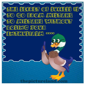 Duck Sayings Image On The Secret Of Success