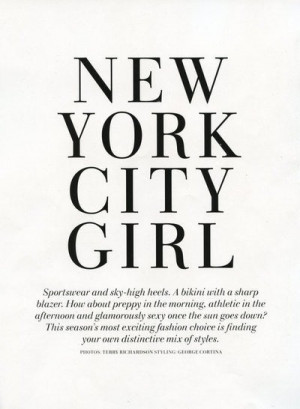 New York City Girl.