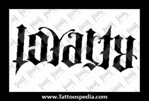 20ambigram Tattoos 1 2 Loyalty And Respect Ambigram picture