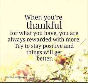 Always b thankful for another day!
