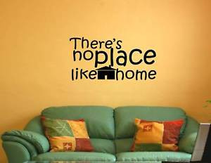 Details about THERE'S NO PLACE LIKE HOME Wall words quotes lettering