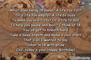 18th Birthday Quotes Funny What does being 18 mean? a