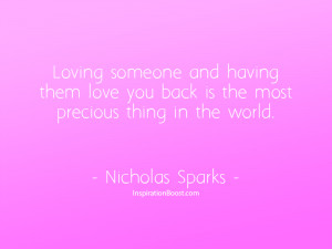 Nicholas Sparks Precious Love Quotes