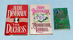 JUDE DEVERAUX 3 Book LOT Historical Romance Novels