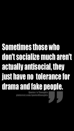 Sometimes those who don't socialize much aren't actually anti-social ...