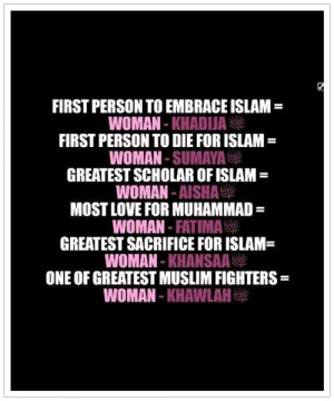 Women in Islam. I love this. True status of Muslim women.
