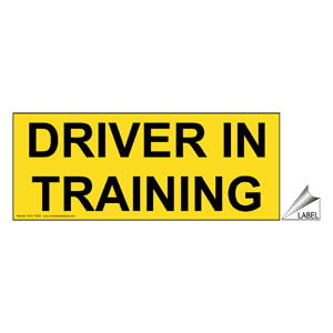 Driver In Training Label NHE-15845 Transportation
