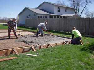 Pouring Concrete Garage Slab