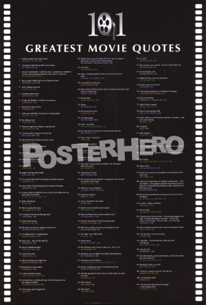 101 Greatest Movie Quotes art print